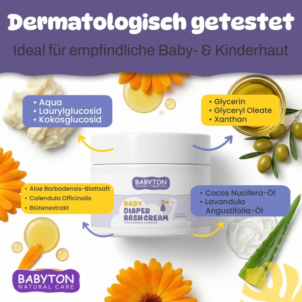 Babyton Baby Diaper Cream 50ml | Natural, gentle & paraben-free