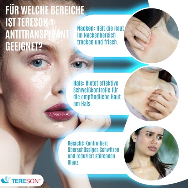 Tereson antiperspirant gel 50 ml, silné pocení, na pocení obličeje