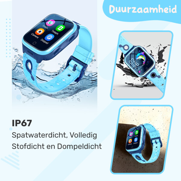 UFUZON Ishiva Kids Smartwatch with 4G GPS Tracker and Phone, IPX7 Waterproof