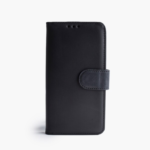 Étui portefeuille en cuir Wachikopa compatible avec l'iPhone 15 Plus