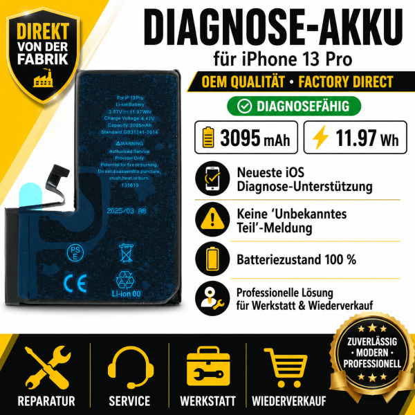 Diagnosable Battery for iPhone 13 Pro