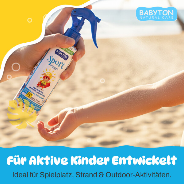 Babyton Kids Sunscreen SPF 50 Spray | Mineral, Water-resistant, Sensitive Skin