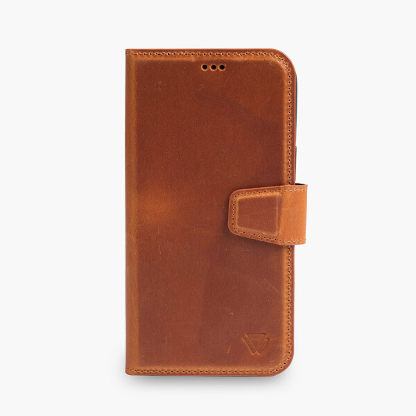 Funda de piel Wachikopa compatible con iPhone 16 Pro con ranura para tarjetas
