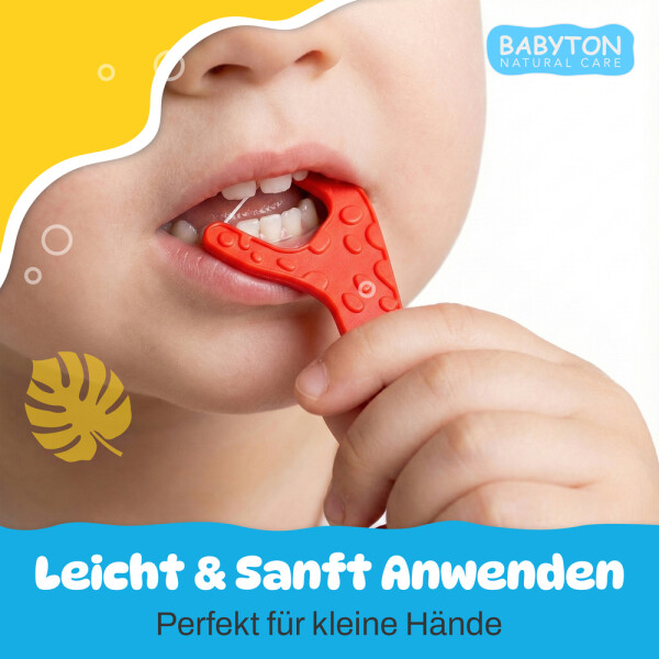 Babyton Magic Baby Dental Floss – 30 Gentle Floss Picks, BPA & PVC Free