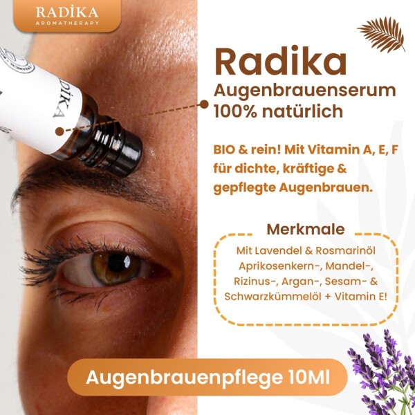 Eyebrow serum, Vitamin AEF, 100% pure, organic, natural, 10 ml