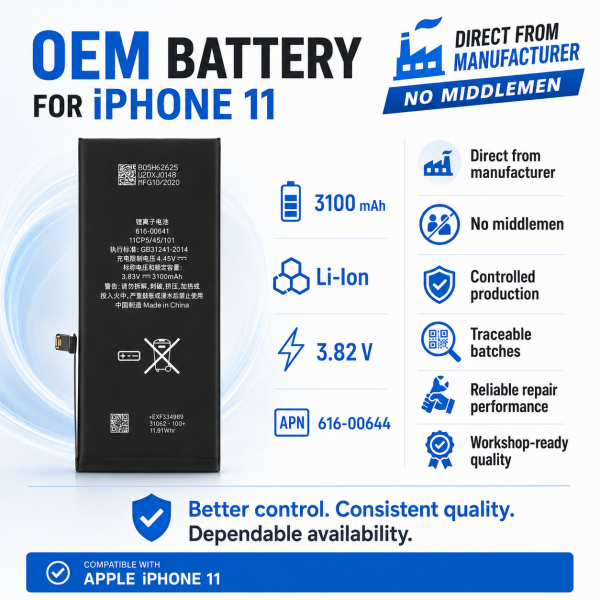 Battery for iPhone 11 | APN: 616-00644 | mpsmobile GmbH