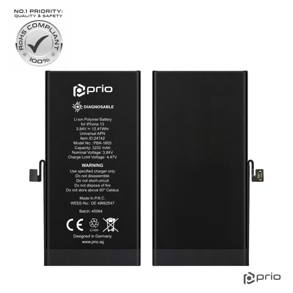 prio Diagnosable Battery for iPhone 13
