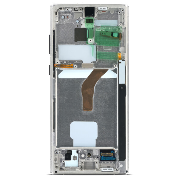 Samsung Display + Rahmen (montiert) S908 Galaxy S22 Ultra weiß