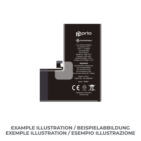 prio Diagnosable Battery for iPhone 14 Pro