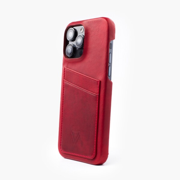 Capa de couro Wachikopa Full Wrap para iPhone 13 Pro Max com compartimentos para cartões.