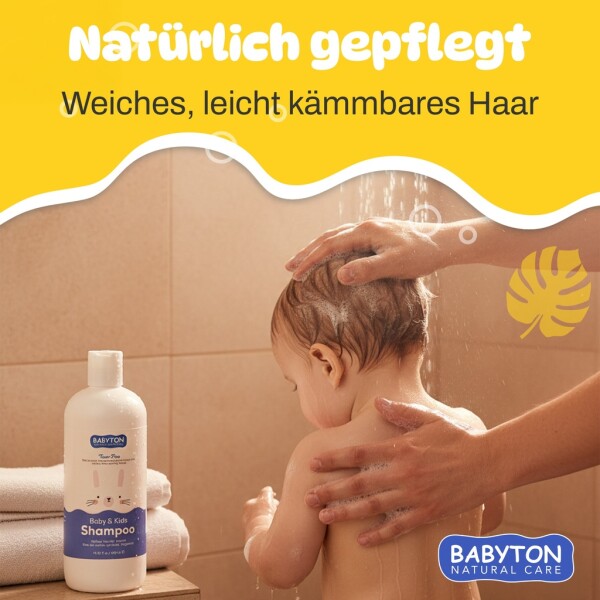 Babyton Baby Shampoo 400ml – Tear-free, SLES & Paraben-free, Vegan & Gentle