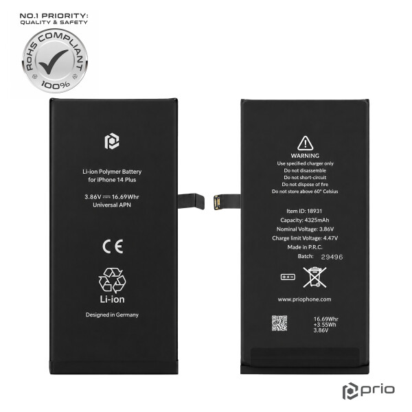 prio Battery for iPhone 14 Plus (Universal APN)