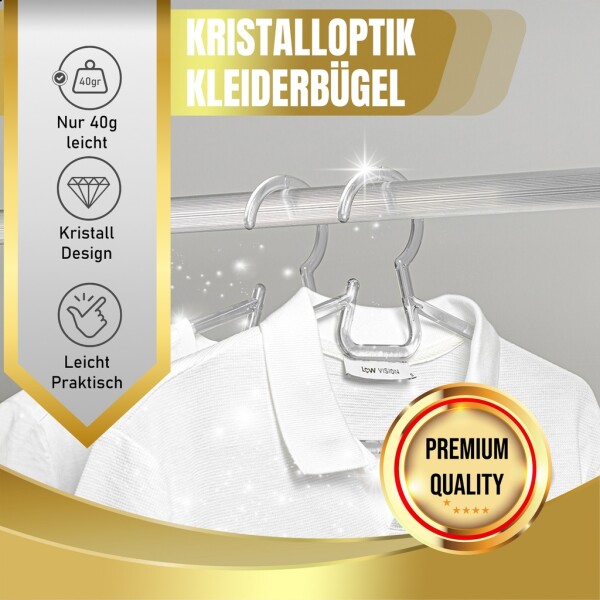 Kleiderbügel 6 Stück | Kleiderbügel Kunststoff | Plastik | 0,66 x 40 x 19 cm