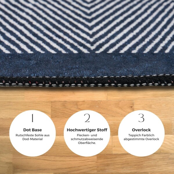 Miqna 2-piece non-slip bath mat Set , washable (60x100 &amp;amp; 50x60 cm)