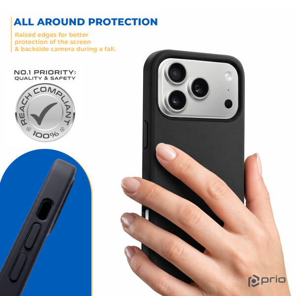 prio Liquid Silicone Case MAG for iPhone 17 Pro Max (6.9in) black