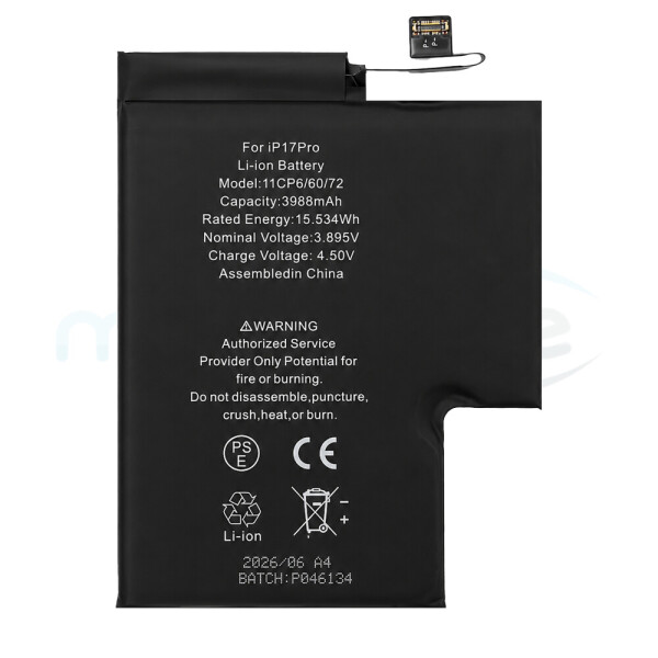 Akku für iPhone 17 Pro