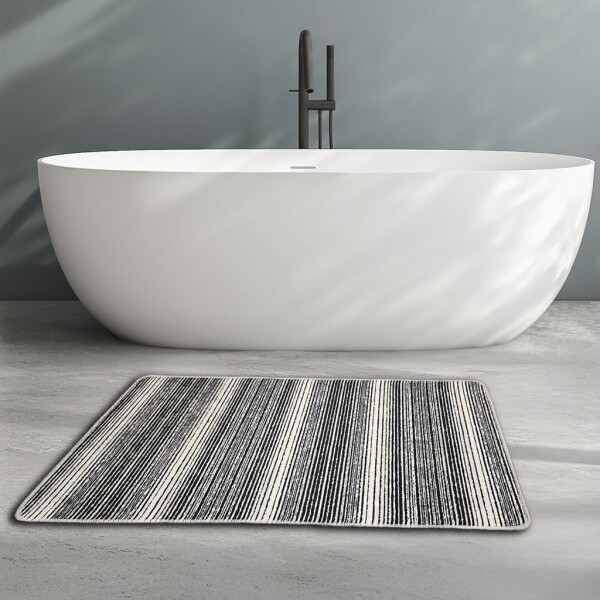 Miqna 2-piece non-slip bath mat Set , washable (60x100 &amp;amp; 50x60 cm)