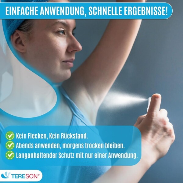 Tereson® 2x Anti Sweat Spray – Strong antiperspirant for hands & feet
