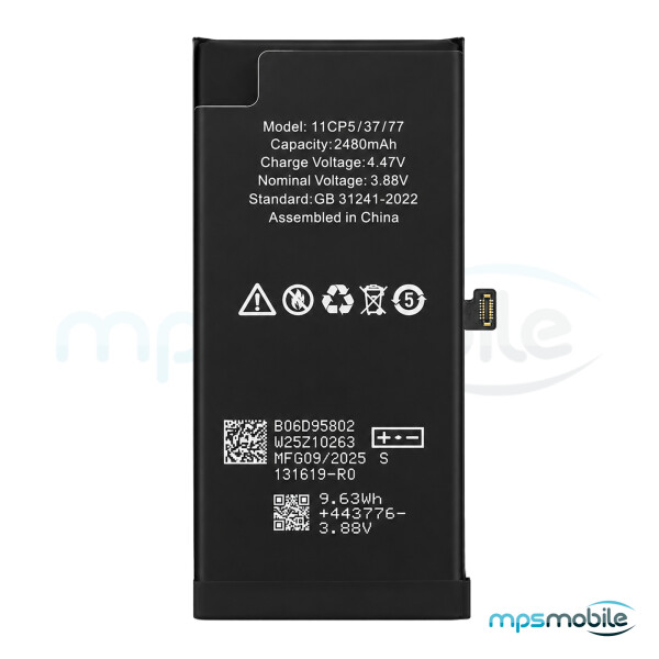 Diagnosable High-Capacity 2560mAh Battery for iPhone 13 mini