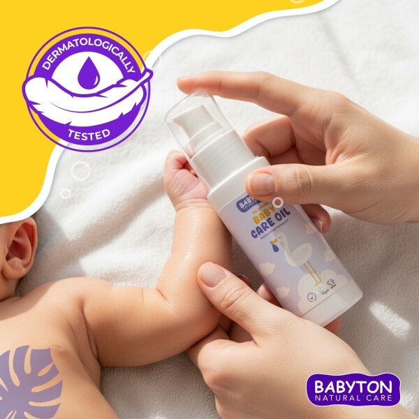 Babyton Baby Care Oil 50 ml | Natural Calendula-Apricot Oil for Sensitive Skin