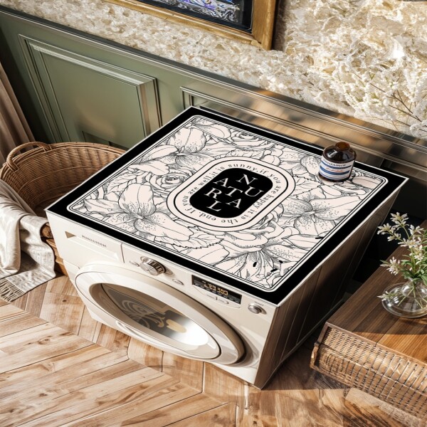 Tapis de machine à laver imperméable de luxe, antidérapant, gris – Lavage rafraîchissant
