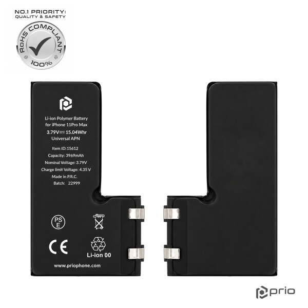 prio Batteriezelle für iPhone 11 Pro Max (ohne Flex-Kabel)