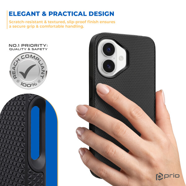 prio Protective Cover for iPhone 16 (6.1in) black