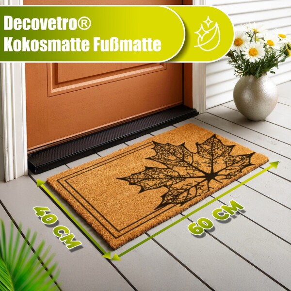 Decovetro® Coconut Mat Doormat | 40x60 cm | 100% natural coconut fibers