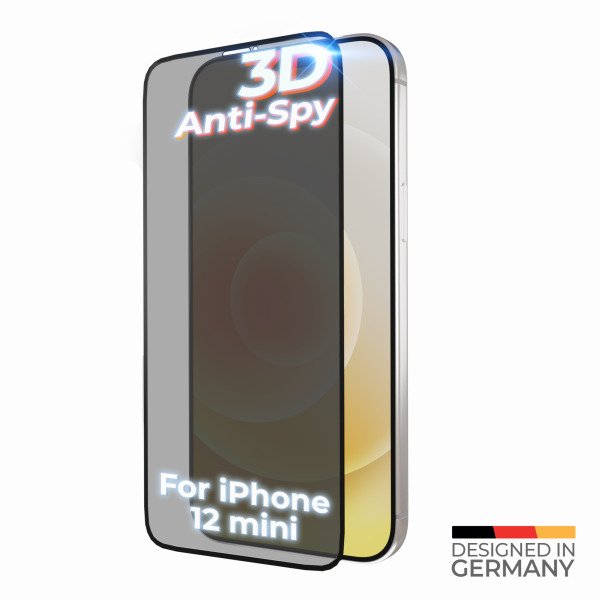 prio 3D Anti-Spy Tempered Glass for iPhone 12 mini black