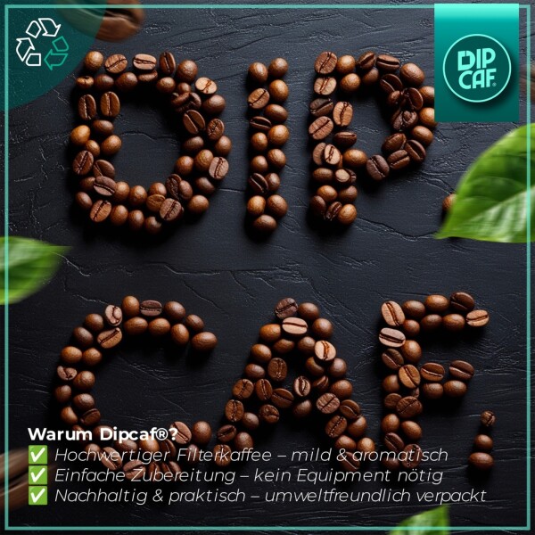 Dipcaf® Coffee Bags 35 Pieces | Mild Filter Coffee in Bags – 50g Gift Set