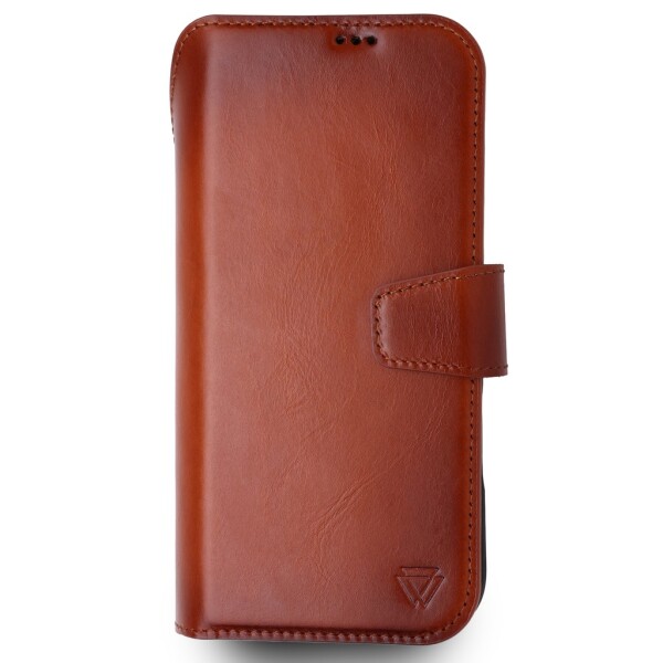 Capa de couro Wachikopa para iPhone 17 Pro Max com compartimento para cartão MagSafe