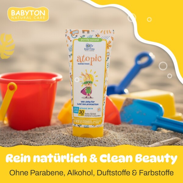 Babyton Mineral Sunscreen SPF 30 for Babies & Children – Sensitive Skin, Organic