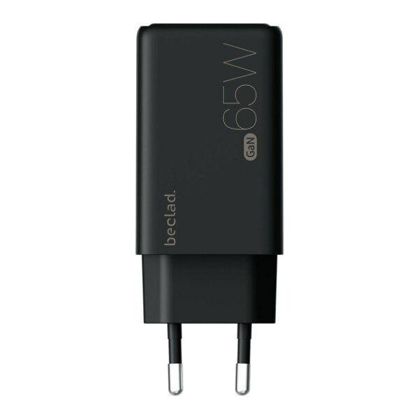 beclad. 65W Type C 2 Port Travel Adapter (C+C) BLACK BE-PT765CBG-GR
