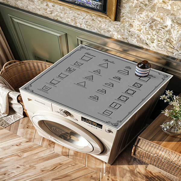 Deluxe Waterproof Washing Machine Mat, Non-Slip, Grey – Refreshing Wash