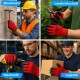 Beybi | 12 pairs of work gloves - polyester, nitrile 1/2 coating