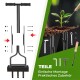 Kedoxi Manual Lawn Aerator 3 Tines, 38in Aerator for Garden & Yard