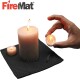 FireMat Black Edition 19x19cm Fireproof Mat, Heat Resistant up to 300°C