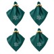 Christmas cloth napkins Set of 4, Zümrüt green, snowflake embroidery, 35x35 cm - Embroidery