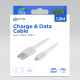 Cable de carga y datos prio Micro USB a USB A 1,2 m blanco