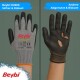Beybi | 12 pairs of work gloves, nitrile 1/2 coated, robust