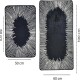 Miqna 2-piece non-slip bath mat Set , washable (60x100 &amp;amp; 50x60 cm)