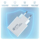 Cargador de energía GaN prio 45W PD PPS (USB C) + QC 3.0 (USB A) blanco