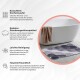 Miqna 2-piece non-slip bath mat Set , washable (60x100 & 50x60 cm)