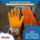 Beybi | 12 pairs of work gloves - polyester, nitrile 1/2 coating