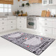 miqna Modern Kitchen Rug Gel Runner Grey White Natural Coffee Design