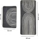 Miqna 2-piece non-slip bath mat Set , washable (60x100 &amp;amp; 50x60 cm)