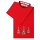 Camino de mesa navideño rojo con bordado de árbol de Navidad 35x120, decoración navideña