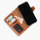 Funda de piel Wachikopa compatible con iPhone 16 Pro con ranura para tarjetas