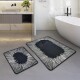 Miqna 2-piece non-slip bath mat Set , washable (60x100 &amp;amp; 50x60 cm)