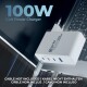 prio 100W GaN Power Charger PD PPS (USB C) + QC 3.0 (USB A) white